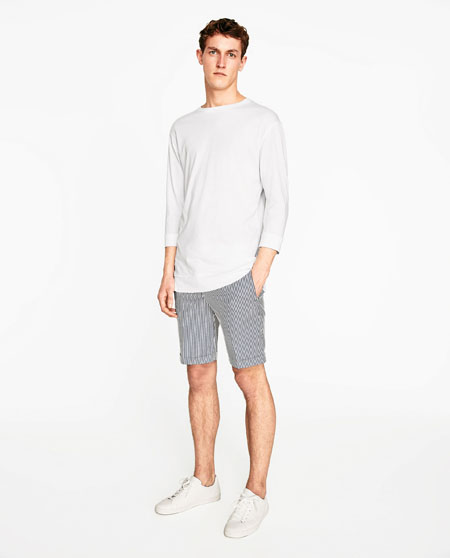 Модные летние мужские бриджи 2017 года от Zara модные мужские бриджи 2017 фото