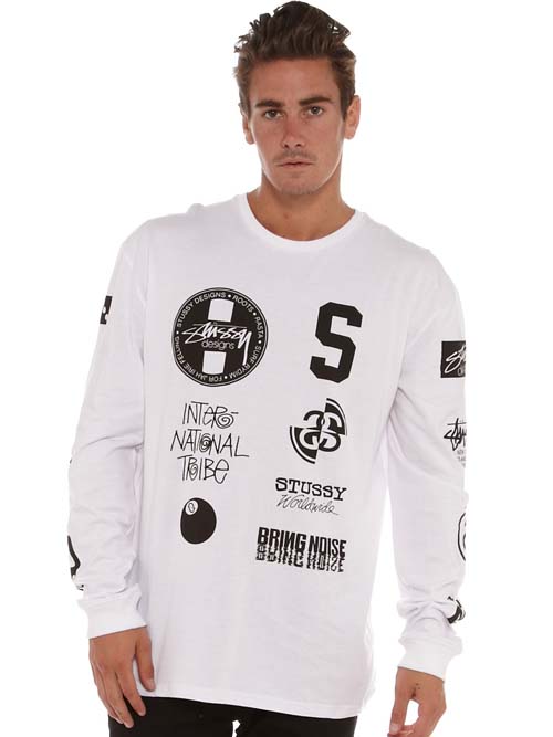 Белая футболка для модников от Stussy белая футболка Stussy логотип