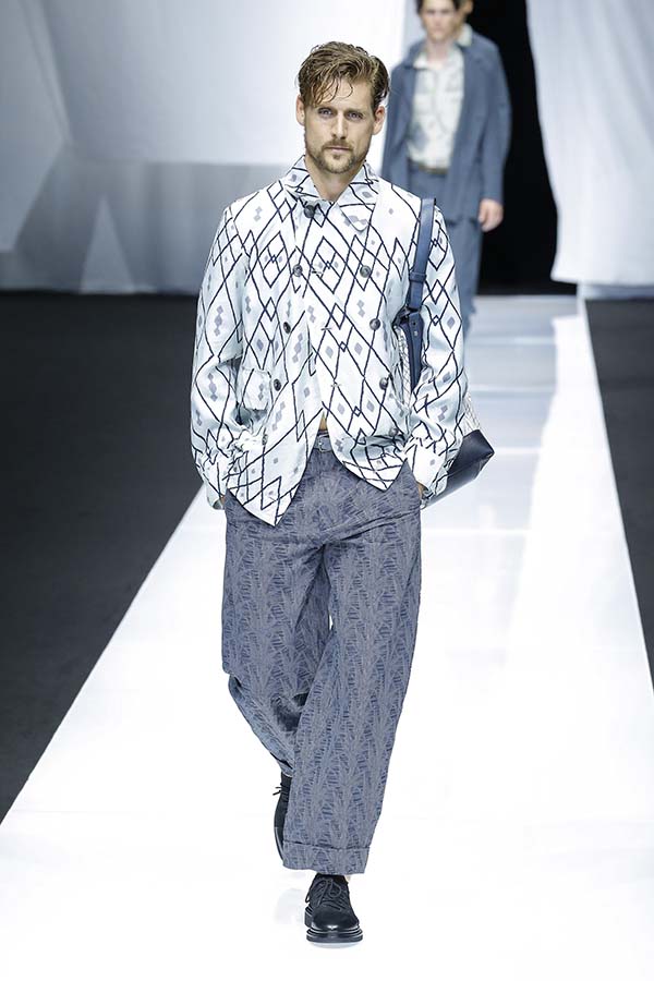 Показ модной мужской одежды весна-лето 2019 Giorgio Armani мужская одежда Giorgio Armani